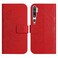 Case cover For Xiaomi Mi Note 10 / Note 10 Pro / CC9 Pro Skin Feel Sun Flower Pattern Flip Leather Phone Case with Lanyard(Red)