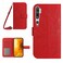 Case cover For Xiaomi Mi Note 10 / Note 10 Pro / CC9 Pro Skin Feel Sun Flower Pattern Flip Leather Phone Case with Lanyard(Red)