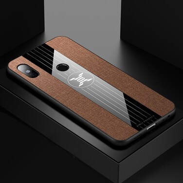 Case cover For Xiaomi Redmi Note 5 XINLI Stitching Cloth Texture Shockproof TPU Protective Case(Brown)