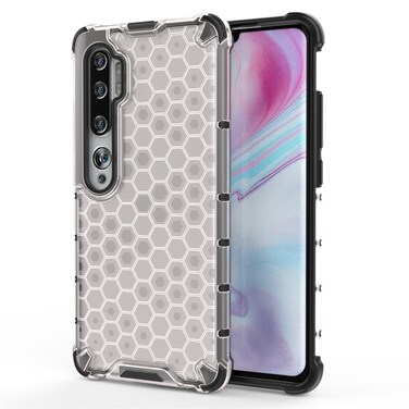 Case cover For Xiaomi Mi CC9Pro / Note10 Shockproof Honeycomb PC + TPU Protective Case(Grey)