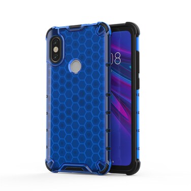 Case cover For Xiaomi Redmi Note5/Note5 Pro Shockproof Honeycomb PC + TPU Case(Blue)
