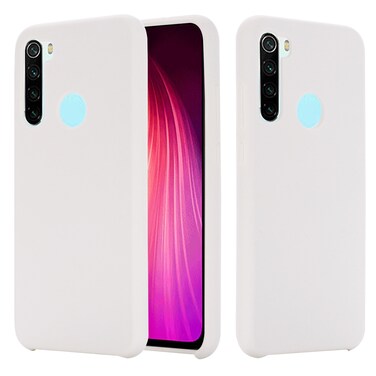 Case cover For Xiaomi Redmi Note 8 2021 Pure Color Liquid Silicone Shockproof Full Coverage Case(Light Pink)
