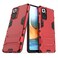 Case cover For Xiaomi Redmi Note 10 Pro Shockproof PC + TPU Protective Case with Hidden Holder(Red)