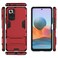 Case cover For Xiaomi Redmi Note 10 Pro Shockproof PC + TPU Protective Case with Hidden Holder(Red)