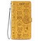 Case cover For Xiaomi Mi Note 10 Lite Lovely Cat and Dog Embossing Pattern Horizontal Flip Leather Case , with Holder &amp; Card Slots &amp; Wallet &amp; Cartoon Clasp &amp; Lanyard(Yellow)