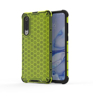 Case cover For Xiaomi Mi 9 Lite Shockproof Honeycomb PC + TPU Case(Green)