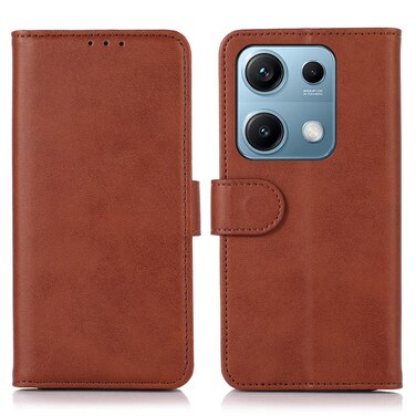 Case cover For Redmi Note 14S 4G Cow Texture Leather Phone Case(Brown)