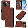 Case cover For Redmi K80 5G / K80 Pro 5G Crossbody 3D Embossed Flip Leather Phone Case(Brown)