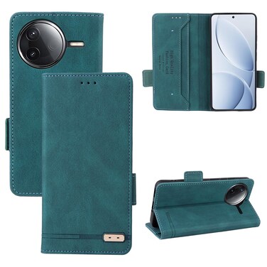 Case cover For Redmi K80 / K80 Pro Magnetic Clasp Leather Phone Case(Green)
