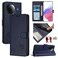 Case cover For Redmi K80 5G / K80 Pro 5G Cat Rat Embossed Pattern RFID Leather Phone Case with Lanyard(Blue)