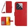 Case cover For Xiaomi 14 Pro Skin Feel Sun Flower Embossed Flip Leather Phone Case with Lanyard(Red)