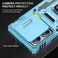 Case cover For Xiaomi 14T Armor PC Hybrid TPU Camera Shield Phone Case(Light Blue)