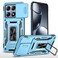 Case cover For Xiaomi 14T Armor PC Hybrid TPU Camera Shield Phone Case(Light Blue)