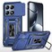 Case cover For Xiaomi 14T Armor PC Hybrid TPU Camera Shield Phone Case(Navy Blue)
