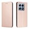 Case cover For Xiaomi 14T Carbon Fiber Texture Magnetic Flip Leather Phone Case(Rose Gold)