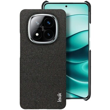 Case cover For Redmi Note 14 Pro+ 5G imak Ruiyi Series Cloth Texture PU + PC Phone Case(Black)