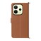 Case cover For Redmi Note 14 4G 164.84mm Multifunctional 6-Card Slots Leather Phone Case with Wrist Strap(Brown)
