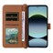 Case cover For Redmi Note 14 4G 164.84mm Multifunctional 6-Card Slots Leather Phone Case with Wrist Strap(Brown)