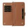 Case cover For Redmi Note 14 4G 164.84mm Multifunctional 6-Card Slots Leather Phone Case with Wrist Strap(Brown)