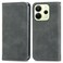 Case cover For Redmi Note 14 4G 164.84mm Retro Skin Feel Magnetic Flip Leather Phone Case(Gray)