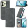 Case cover For Redmi Note 14 4G 164.84mm Retro Skin Feel Magnetic Flip Leather Phone Case(Gray)
