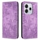 Case cover For Redmi Note 14 4G 164.84mm Retro Elephant Embossed Leather Phone Case(Purple)
