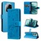 Case cover For Redmi Note 14 5G Cat and Bee Embossed Flip Leather Phone Case(Blue)
