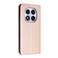 Case cover For Redmi Note 14 Pro 4G Carbon Fiber Texture Magnetic Flip Leather Phone Case(Rose Gold)