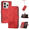 Case cover For Redmi Note 14 4G 164.84mm Cubic Skin Feel Flip Leather Phone Case(Red)