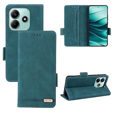 Case cover For Xiaomi Poco M7 Pro 5G / Redmi Note 14 5G Magnetic Clasp Leather Phone Case(Green)