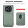 Case cover For Xiaomi Redmi Note 14 5G Carbon Fiber Leather Card Magnetic Phone Case(Green)