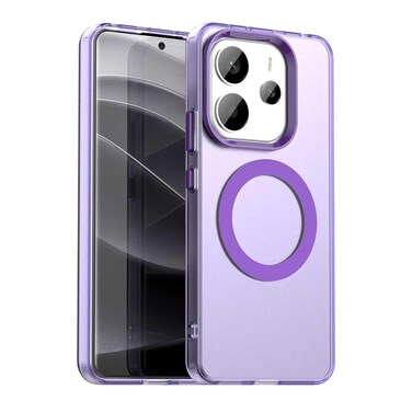 Case cover For Redmi Note 14 4G 163.25mm Candy Magsafe PC Hybrid TPU Phone Case(Purple)