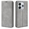 Case cover For Redmi Note 14 4G 164.84mm Retro-skin Magnetic Suction Leather Phone Case(Grey)