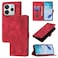 Case cover For Redmi Note 14 4G 164.84mm Skin-feel Embossed Leather Phone Case(Red)