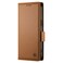 Case cover For Redmi Note 14 4G 164.84mm Side Buckle Magnetic Frosted Leather Phone Case(Brown)