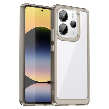 Case cover For Redmi Note 14 4G 163.25mm Colorful Series Acrylic Hybrid TPU Phone Case(Transparent Grey)