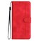 Case cover For Redmi Note 14 4G 163.25mm Heart Pattern Skin Feel Leather Phone Case(Red)