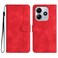 Case cover For Redmi Note 14 4G 163.25mm Heart Pattern Skin Feel Leather Phone Case(Red)