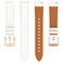 Case cover 18mm Square Leather Rose Gold Buckle Watch Band(White)