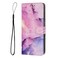 Case cover For Xiaomi 15 Pro Painted Marble Pattern Leather Phone Case(Purple)