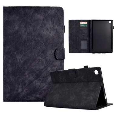 Case cover For Samsung Galaxy Tab A 10.1 2019 Fortune Tree Pressure Flower PU Tablet Case (Black)