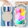 Case cover For Samsung Galaxy Tab A 8.0 (2019) T290 / T295 Silicone + PC Protective Case with Holder &amp; Shoulder Strap(Colorful Blue)