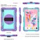 Case cover For Samsung Galaxy Tab S7 / S8 360 Degree Rotation Contrast Color Silicone+PC Tablet Case(Purple+Mint Green)
