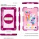 Case cover For Samsung Galaxy Tab S7 / S8 360 Degree Rotation Contrast Color Silicone+PC Tablet Case(Rose Red+Pink)