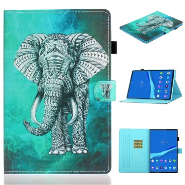 Case cover For Samsung Galaxy Tab A8 10.5 2021 Painted Left and Right Flat Leather Tablet Case(Elephant)