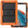 Case cover For Samsung Galaxy Tab A8 10.5 2021 Shockproof Black Silicone + PC Tablet Protective Case(Orange)