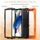 Case cover For Samsung Galaxy Tab A8 10.5 2021 Shockproof Black Silicone + PC Tablet Protective Case(Orange)