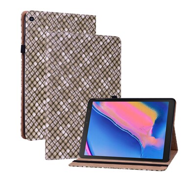 Case cover For Samsung Galaxy Tab A 8.0 2019 T290 Color Weave Leather Tablet Case with Holder(Brown)