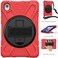 Case cover For Lenovo Tab M8 (2020) TB-8705F 8.0 inch Shockproof Colorful Silicone + PC Protective Case with Holder &amp; Shoulder Strap &amp; Hand Strap(Red)