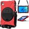 Case cover For Lenovo Tab M8 (2020) TB-8705F 8.0 inch Shockproof Colorful Silicone + PC Protective Case with Holder &amp; Shoulder Strap &amp; Hand Strap(Red)
